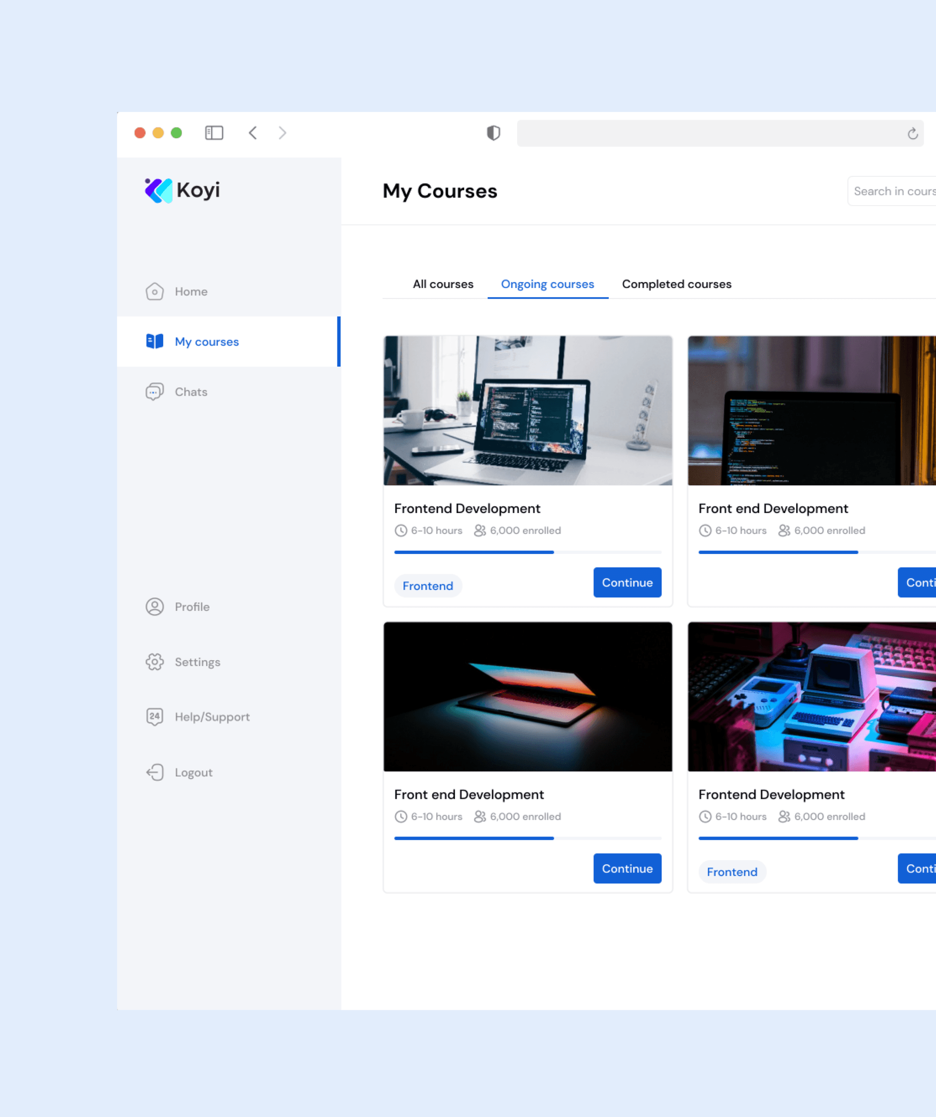 home page